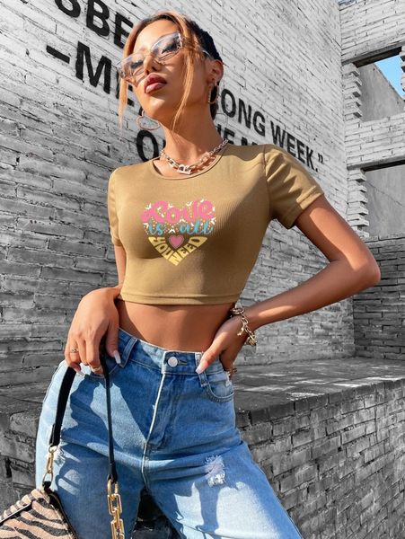 heart print crop tee n9vp#, White
heart print crop tee n9vp#, White