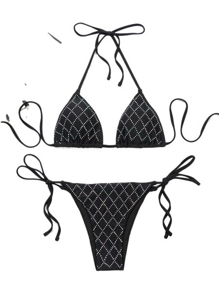 rhinestone studded halter micro triangle bikini swimsuit l8o5#, White;black
rhinestone studded halter micro triangle bikini swimsuit l8o5#, White;black