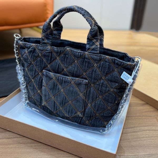 womens vintage denim handle totes beach bags silver metal hardware crossbody turn lock shopping handbags large capacity pocket 30x25cm
womens vintage denim handle totes beach bags silver metal hardware crossbody turn lock shopping handbags large capacity pocket 30x25cm