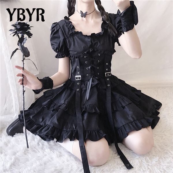 ybyr black gothic lolita dress japanese girl punk style puff sleeve bandage mini women ruffles es club clothes 220520, Black;gray
ybyr black gothic lolita dress japanese girl punk style puff sleeve bandage mini women ruffles es club clothes 220520, Black;gray