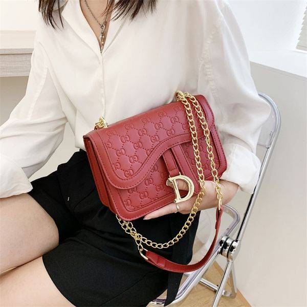 new letter single shoulder messenger bag female fashion lingge chain small square bag