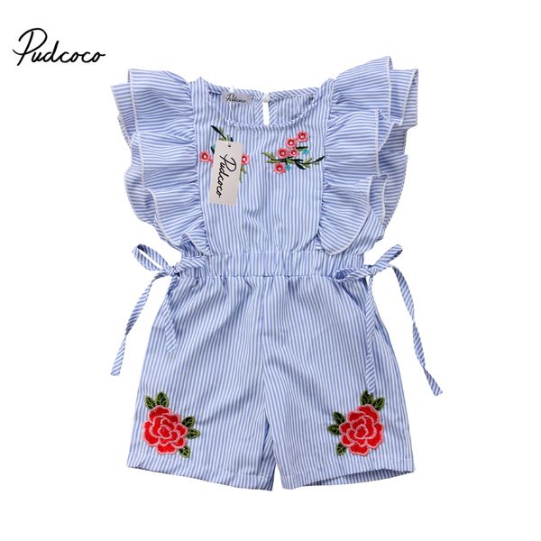 brand cute summer toddler baby girl romper short petal sleeve elastic waist floral print striped blue lace up jumpsuits 220525
brand cute summer toddler baby girl romper short petal sleeve elastic waist floral print striped blue lace up jumpsuits 220525