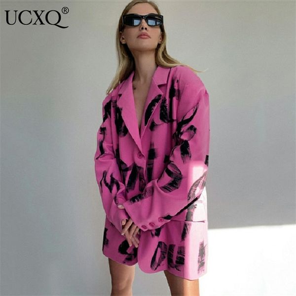 ucxq woman blazer jacket letter printing notched loose double breasted long sleeve casual style autumn fashion 23xf358 220402, White;black
ucxq woman blazer jacket letter printing notched loose double breasted long sleeve casual style autumn fashion 23xf358 220402, White;black