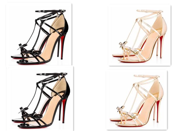 summer women's sandals high heels red soles shoes luxury patent leather strap t bow open toe blakissima 100mm, Black
summer women's sandals high heels red soles shoes luxury patent leather strap t bow open toe blakissima 100mm, Black