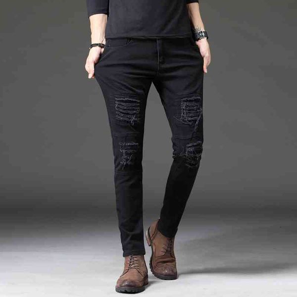men's jeans style men's black jeans, korean version, slim fit, small foot, youth middle waist pants, trendy jeans 77nl, Blue 
men's jeans style men's black jeans, korean version, slim fit, small foot, youth middle waist pants, trendy jeans 77nl, Blue