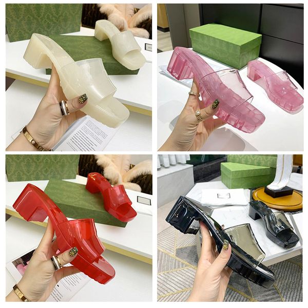women sandals designer transparent slippers clear jelly high heels slipper double g summer slides crystal princess sandal platform casual fl, Black
women sandals designer transparent slippers clear jelly high heels slipper double g summer slides crystal princess sandal platform casual fl, Black