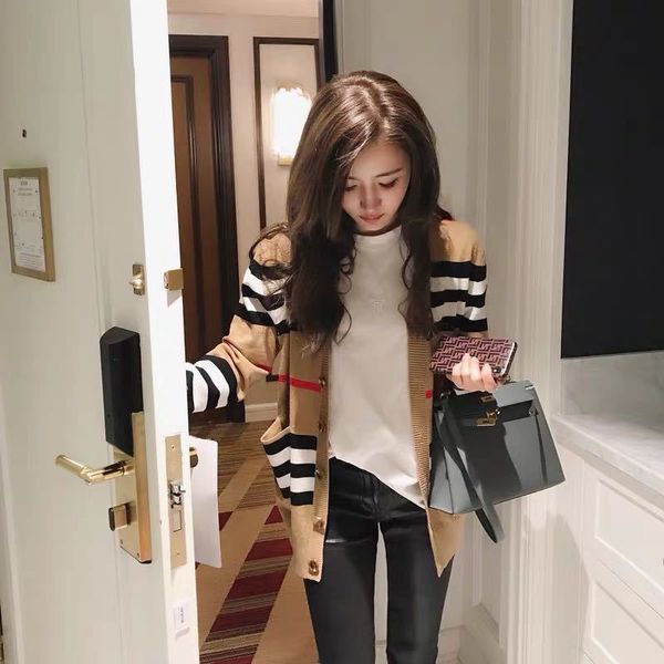 women's sweaters women jacket cashmere cardigan mid-length knitted v-neck loose striped sweater thin ladies trench coat, White;black
women's sweaters women jacket cashmere cardigan mid-length knitted v-neck loose striped sweater thin ladies trench coat, White;black