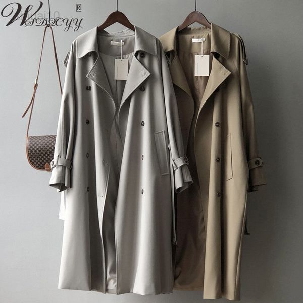 vrouwen vintage trenchcoat lente herfst lange windjack koreaanse mode lange mouw designer jas oversized jas met riem l220725, Tan;black
vrouwen vintage trenchcoat lente herfst lange windjack koreaanse mode lange mouw designer jas oversized jas met riem l220725, Tan;black