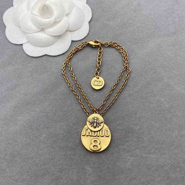 jewel digital 8 tag double layer necklace bronze fashion trend personalized bracelet, Black
jewel digital 8 tag double layer necklace bronze fashion trend personalized bracelet, Black