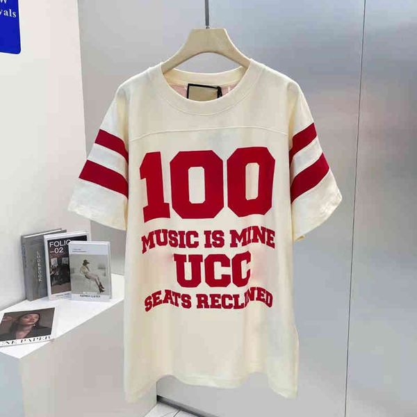 2022 early spring new print short sleeve loose casual couple t-shirt round neck, White
2022 early spring new print short sleeve loose casual couple t-shirt round neck, White