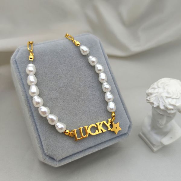 stainless steel lucky pearl beaded choker necklace personality women clavicle chain jewelry, Golden;silver
stainless steel lucky pearl beaded choker necklace personality women clavicle chain jewelry, Golden;silver