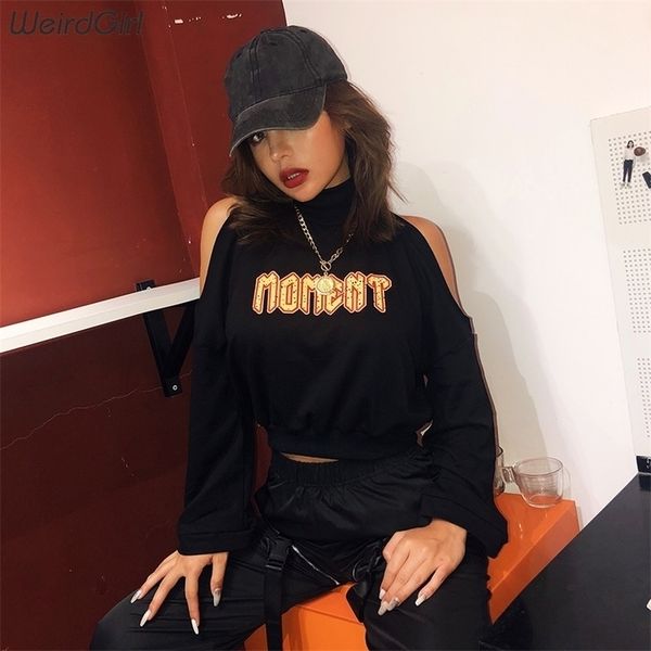 weirdgirl casual hoodies autumn new women letter print full sleelve turtleneck sweatshirts fashion loose elastic pullovers y200610, Black
weirdgirl casual hoodies autumn new women letter print full sleelve turtleneck sweatshirts fashion loose elastic pullovers y200610, Black