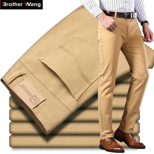men's khaki jeans classic style business fashion solid color stretch straight denim trousers male brand pants 210318, Blue
men's khaki jeans classic style business fashion solid color stretch straight denim trousers male brand pants 210318, Blue