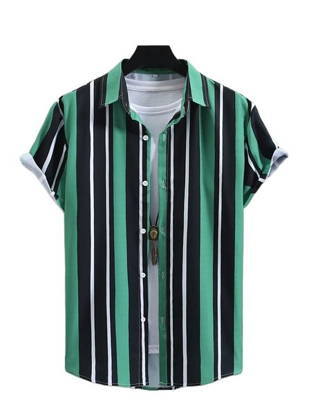 men block striped shirt without tee r8up#, White;black
men block striped shirt without tee r8up#, White;black