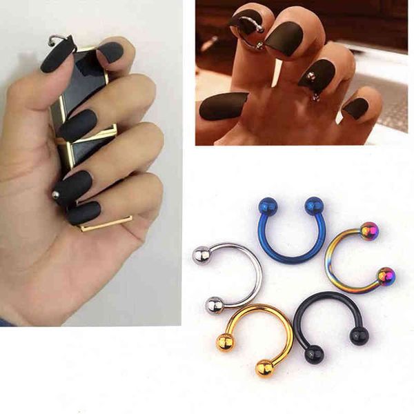 10pc/lot goth-style nail perforated alloy 1x8x3mm(5color)metal c-type curve design nail art decoration diy nail art fashion@_@72 y220408, Black
10pc/lot goth-style nail perforated alloy 1x8x3mm(5color)metal c-type curve design nail art decoration diy nail art fashion@_@72 y220408, Black