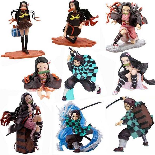 huiya01 devil's blade anime figures demon slayer tanjirou nezuko zenitsu pvc action figures kimetsu no yaiba collectible model toys dol
huiya01 devil's blade anime figures demon slayer tanjirou nezuko zenitsu pvc action figures kimetsu no yaiba collectible model toys dol
