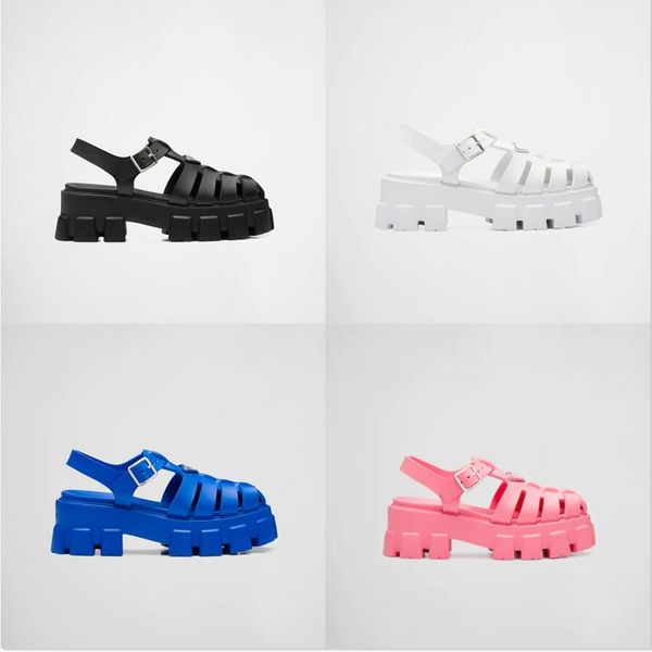 new designer sandals rubber thick soled gear hollow baotou ladies casual heightening buckle roman tide outdoor beach sandal with box, Black
new designer sandals rubber thick soled gear hollow baotou ladies casual heightening buckle roman tide outdoor beach sandal with box, Black