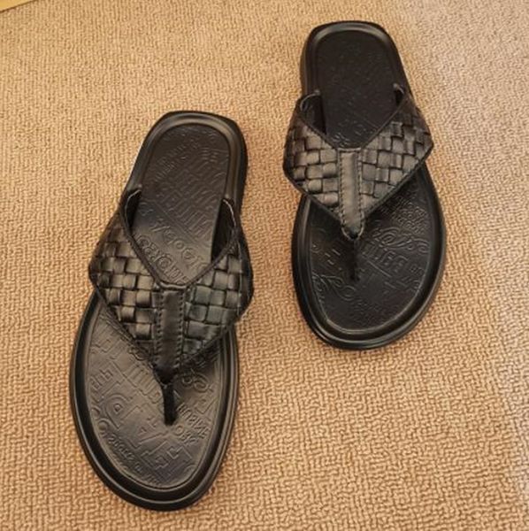 new men's sandals outdoor non-slip genuine leather flip flops casual beach shoes, Black
new men's sandals outdoor non-slip genuine leather flip flops casual beach shoes, Black