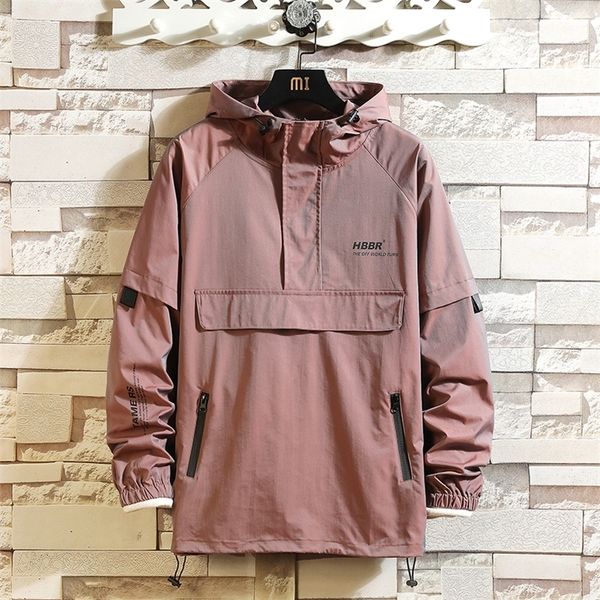 spring autumn mens fashion casual streetwear hooded jacket windbreaker coat male outwear camouflage hip hop clothes 220803, Black;brown
spring autumn mens fashion casual streetwear hooded jacket windbreaker coat male outwear camouflage hip hop clothes 220803, Black;brown