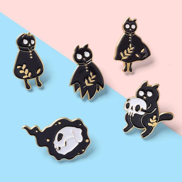 pins, brooches 2pcs halloween series skull and ghost cat creative brooch metal badge the nightmare befor christmas, Gray
pins, brooches 2pcs halloween series skull and ghost cat creative brooch metal badge the nightmare befor christmas, Gray