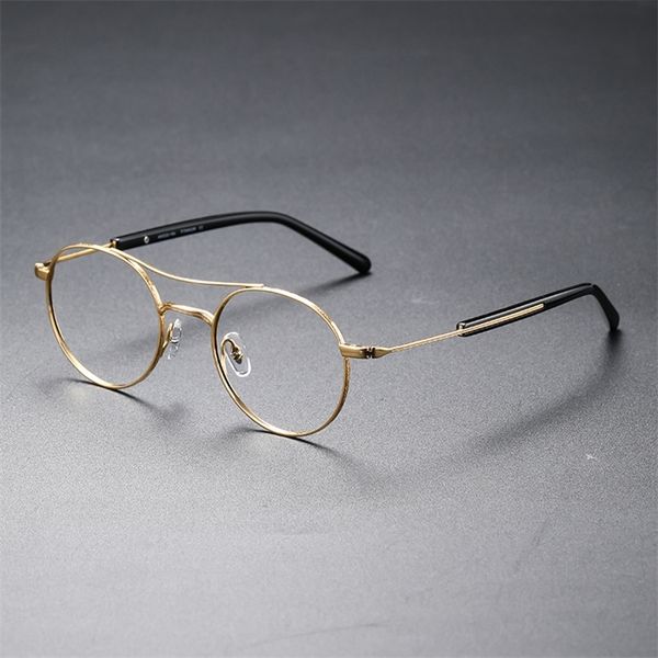50% off factory outlet sale double beam full frame glasses, large face, round plate, pure titanium frame, the same model can always be equip, White;black
50% off factory outlet sale double beam full frame glasses, large face, round plate, pure titanium frame, the same model can always be equip, White;black