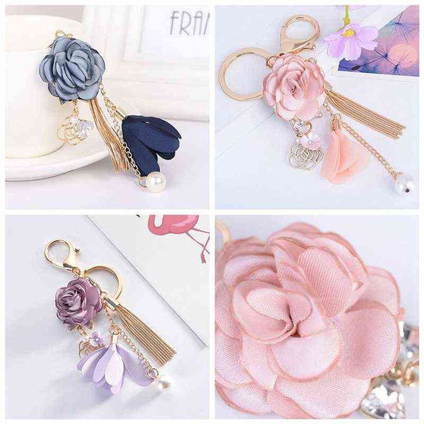 small fresh cloth flower key chain fashion tassels keychain car key ring female keyring women bag pendant exquisite ornaments aa220318, Silver
small fresh cloth flower key chain fashion tassels keychain car key ring female keyring women bag pendant exquisite ornaments aa220318, Silver