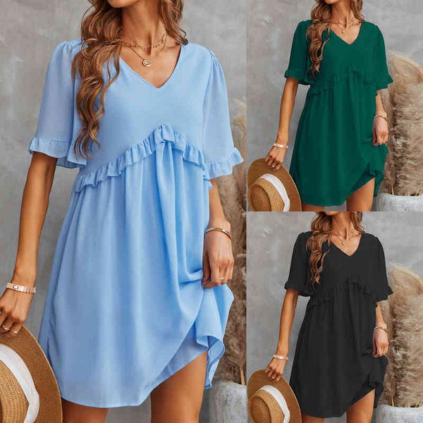 sano 2022 new chiffon dress women's fashion v-neck loose and thin skirt, Black;gray
sano 2022 new chiffon dress women's fashion v-neck loose and thin skirt, Black;gray