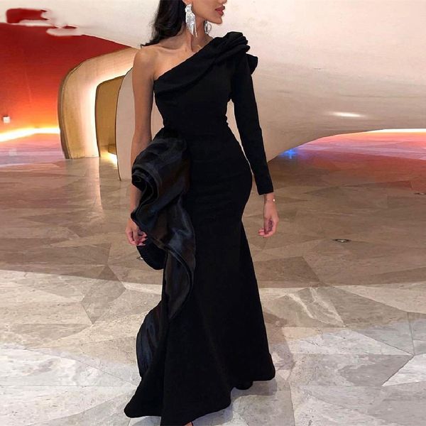black one sleeve shouler saudi arabia long evening dresses dubia custom made formal night party gowns vestidos, Black;red
black one sleeve shouler saudi arabia long evening dresses dubia custom made formal night party gowns vestidos, Black;red