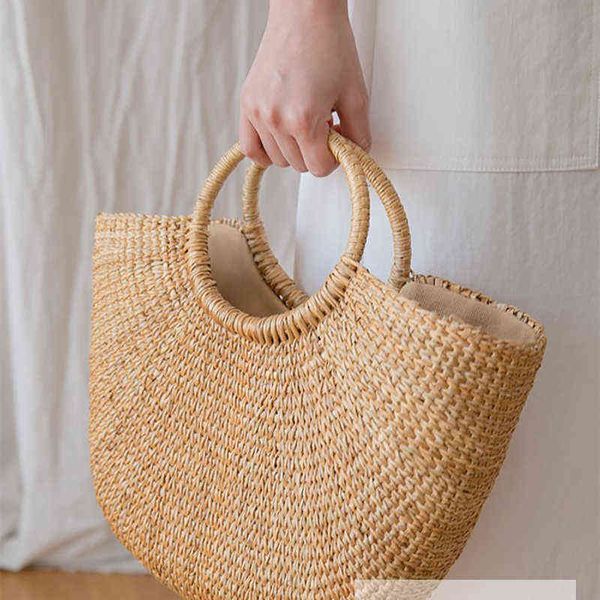 evening bags bohemia braided semicircle tote women straw weaving handbags retro vacation beach ladies summer handle bag purses ins 220428
evening bags bohemia braided semicircle tote women straw weaving handbags retro vacation beach ladies summer handle bag purses ins 220428