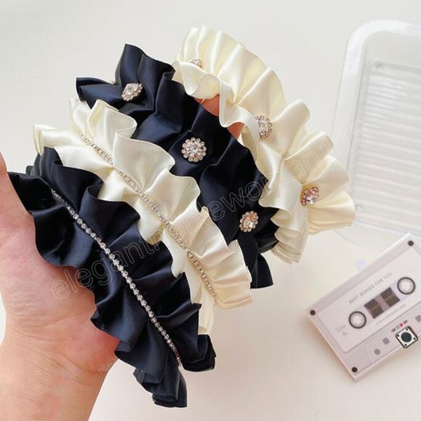 fashion women headband handmade pleated rhinestone hairband turban girls headwear hair accessories, Silver
fashion women headband handmade pleated rhinestone hairband turban girls headwear hair accessories, Silver