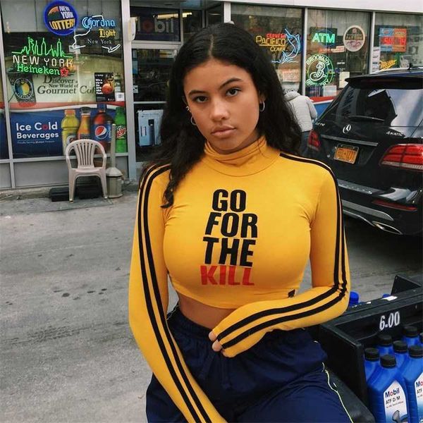 autumn new side stripe crop women casual long sleeve t-shirt high collar letter printing, White
autumn new side stripe crop women casual long sleeve t-shirt high collar letter printing, White