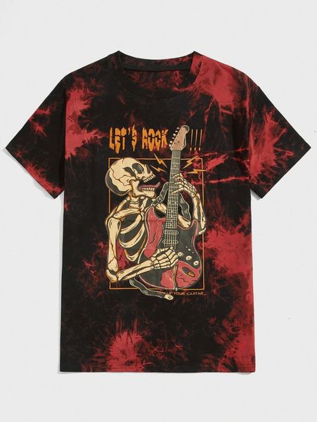 romwe x jrart guys slogan skull & guitar graphic tie dye tee l8aq#, White;black
romwe x jrart guys slogan skull & guitar graphic tie dye tee l8aq#, White;black