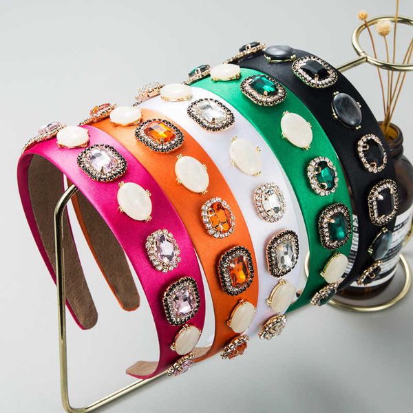 heming hair hoop spring new fashion simple cloth water drill hoop female baroque bright hair accessories, Silver
heming hair hoop spring new fashion simple cloth water drill hoop female baroque bright hair accessories, Silver