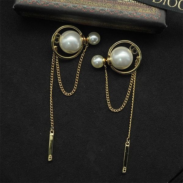 60% off shop online new recommended pearl temperament fashion earrings women's creative tassel pendant, Golden 
60% off shop online new recommended pearl temperament fashion earrings women's creative tassel pendant, Golden