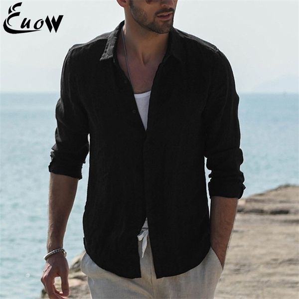 euow fashion mens solid color cotton and linen casual slimfit shirt longsleeved lapel shirts men clothing breathable 220817, White;black
euow fashion mens solid color cotton and linen casual slimfit shirt longsleeved lapel shirts men clothing breathable 220817, White;black
