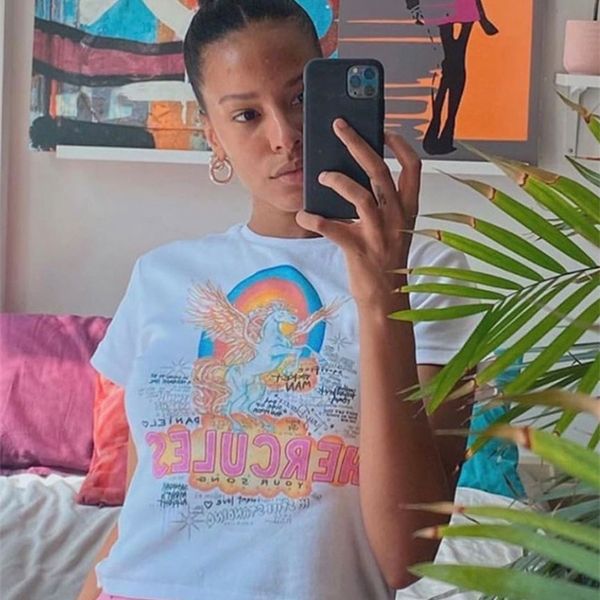 fashion tshirts girl soft cotton fabric summer women tees streetwear easy fit femme vestidos drop 220615, White
fashion tshirts girl soft cotton fabric summer women tees streetwear easy fit femme vestidos drop 220615, White