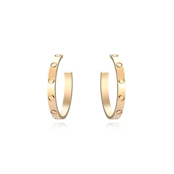 high edition hoop & huggie screw stud love earrings for women ladies girls gift jewelry 316l titanium steel designer jewelry surface width 4, Golden;silver
high edition hoop & huggie screw stud love earrings for women ladies girls gift jewelry 316l titanium steel designer jewelry surface width 4, Golden;silver