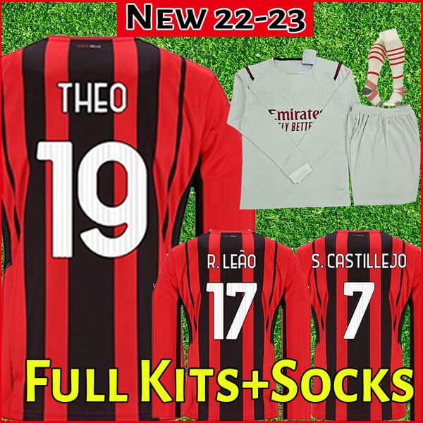 long sleeve 21 22 ac soccer milan balr. jerseys 2021 2022 ibrahimovic tonali mandzukic kessie men kits football shirts full set socks third, Black;yellow
long sleeve 21 22 ac soccer milan balr. jerseys 2021 2022 ibrahimovic tonali mandzukic kessie men kits football shirts full set socks third, Black;yellow
