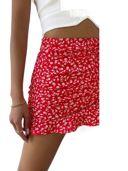 d.itsy f.loral r.uched detail r.uffle h.em s.kirt y7zt#, Black
d.itsy f.loral r.uched detail r.uffle h.em s.kirt y7zt#, Black