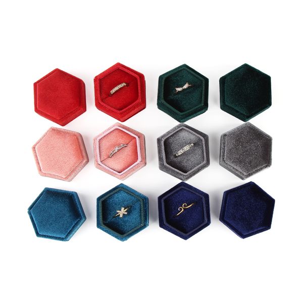 new hexagon ring box velvet jewelry box ring storage box wedding ring display for woman gift earrings packaging cx220443, Silver
new hexagon ring box velvet jewelry box ring storage box wedding ring display for woman gift earrings packaging cx220443, Silver