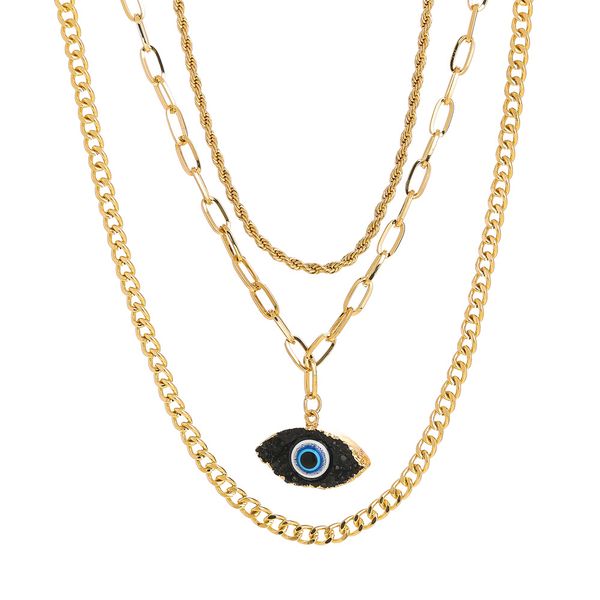 fashion designers accessories europe and america cross border ornament personality natural stone imitated devils eye multi-layer necklace hi, Silver
fashion designers accessories europe and america cross border ornament personality natural stone imitated devils eye multi-layer necklace hi, Silver