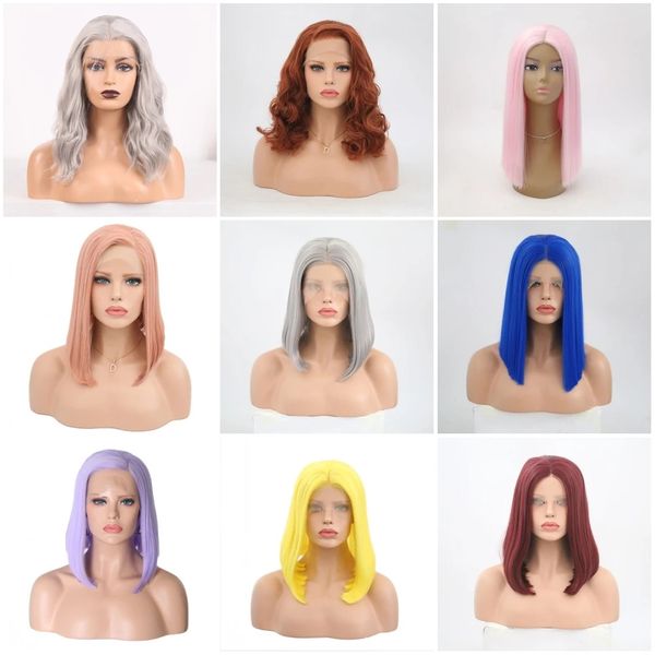 summer short bob style synthetic heat resistant fibre lace front wig pre plucked hairline pink/blue/ginger/yellow hair color, Black
summer short bob style synthetic heat resistant fibre lace front wig pre plucked hairline pink/blue/ginger/yellow hair color, Black
