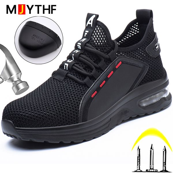 men work safety shoes steel toe cap work sneakers lightweight comfort men shoes anti-smash anti-puncture indestructible shoes, Red;white
men work safety shoes steel toe cap work sneakers lightweight comfort men shoes anti-smash anti-puncture indestructible shoes, Red;white