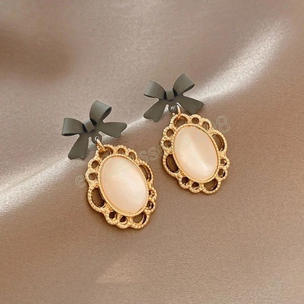 fashion synthetic gemstone earring temperament bow earrings french retro opal stud earrings ear jewelry women gifts, Golden;silver
fashion synthetic gemstone earring temperament bow earrings french retro opal stud earrings ear jewelry women gifts, Golden;silver