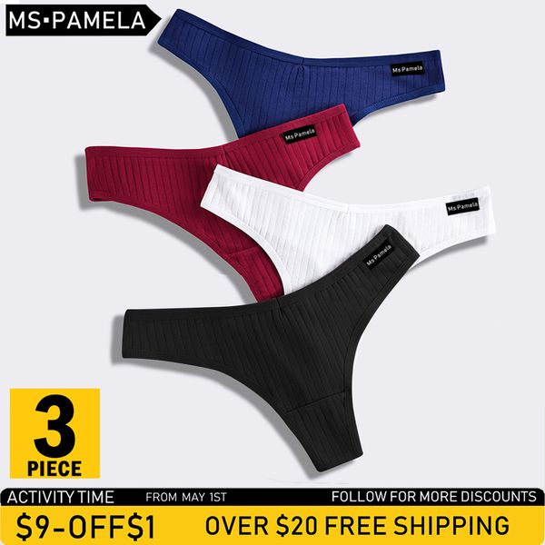 3pcs women g-string panties cotton thongs underwear pantys low-waist femme underpants thong lingerie, Black;white
3pcs women g-string panties cotton thongs underwear pantys low-waist femme underpants thong lingerie, Black;white