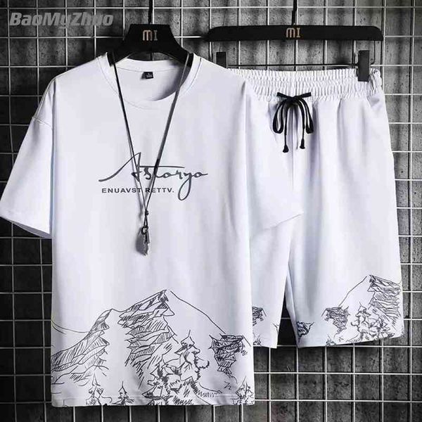 2022 summer men's tracksuit 2 piece set fashion casual solid short-sleeved t-shirt and shorts sport suit breathable man clothing, Gray
2022 summer men's tracksuit 2 piece set fashion casual solid short-sleeved t-shirt and shorts sport suit breathable man clothing, Gray