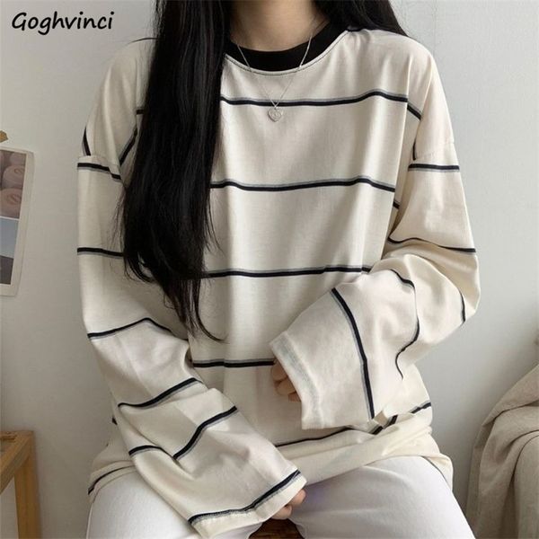 tshirts women students striped chic streetwear harajuku allmatch prevalent long sleeve teens camisetas tender tees 220809, White
tshirts women students striped chic streetwear harajuku allmatch prevalent long sleeve teens camisetas tender tees 220809, White