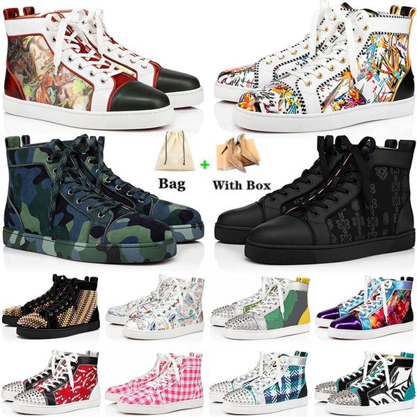 red bottoms high boots shoes big size us 13 luxurys designers mens womens casual platform sneakers spikes all black lo273d
red bottoms high boots shoes big size us 13 luxurys designers mens womens casual platform sneakers spikes all black lo273d