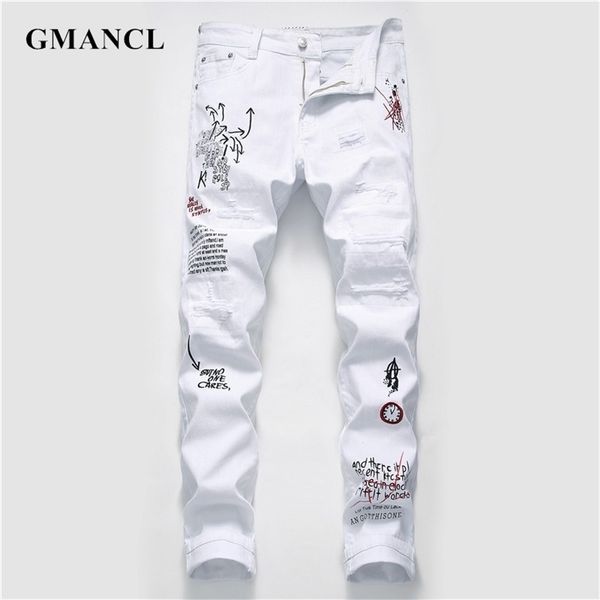 new men streetwear personality ripped printed white skinny hip hop punk casual motorcycle stretch denim jeans trousers 210330, Blue
new men streetwear personality ripped printed white skinny hip hop punk casual motorcycle stretch denim jeans trousers 210330, Blue