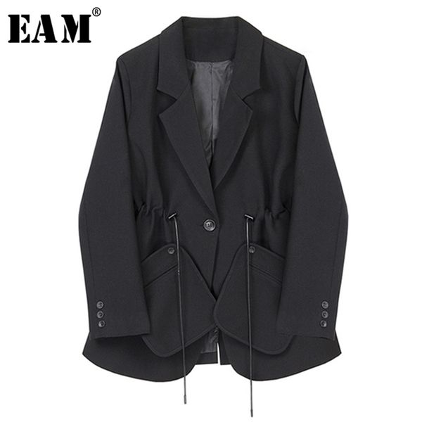 eam women black bandage split big size blazer new lapel long sleeve loose fit jacket fashion spring autumn 2020 lj201021, White;black
eam women black bandage split big size blazer new lapel long sleeve loose fit jacket fashion spring autumn 2020 lj201021, White;black